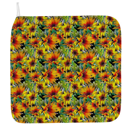 Autumn Sunflower Pattern Print Hand Towel