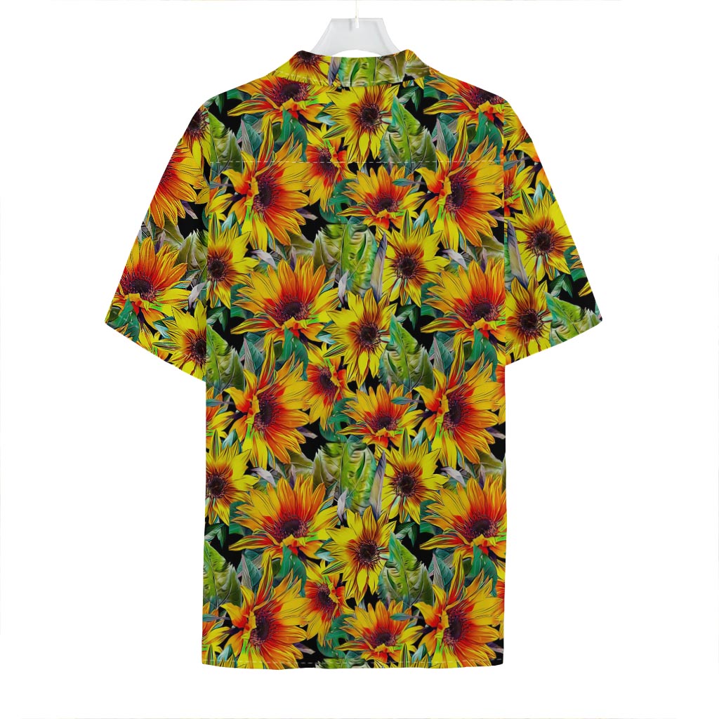 Autumn Sunflower Pattern Print Hawaiian Shirt