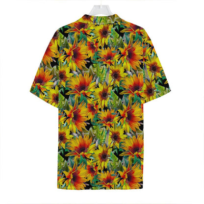 Autumn Sunflower Pattern Print Hawaiian Shirt