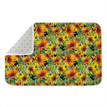 Autumn Sunflower Pattern Print Indoor Door Mat