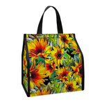 Autumn Sunflower Pattern Print Insulated Lunch Tote