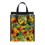 Autumn Sunflower Pattern Print Insulated Lunch Tote
