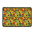 Autumn Sunflower Pattern Print Kitchen Mat