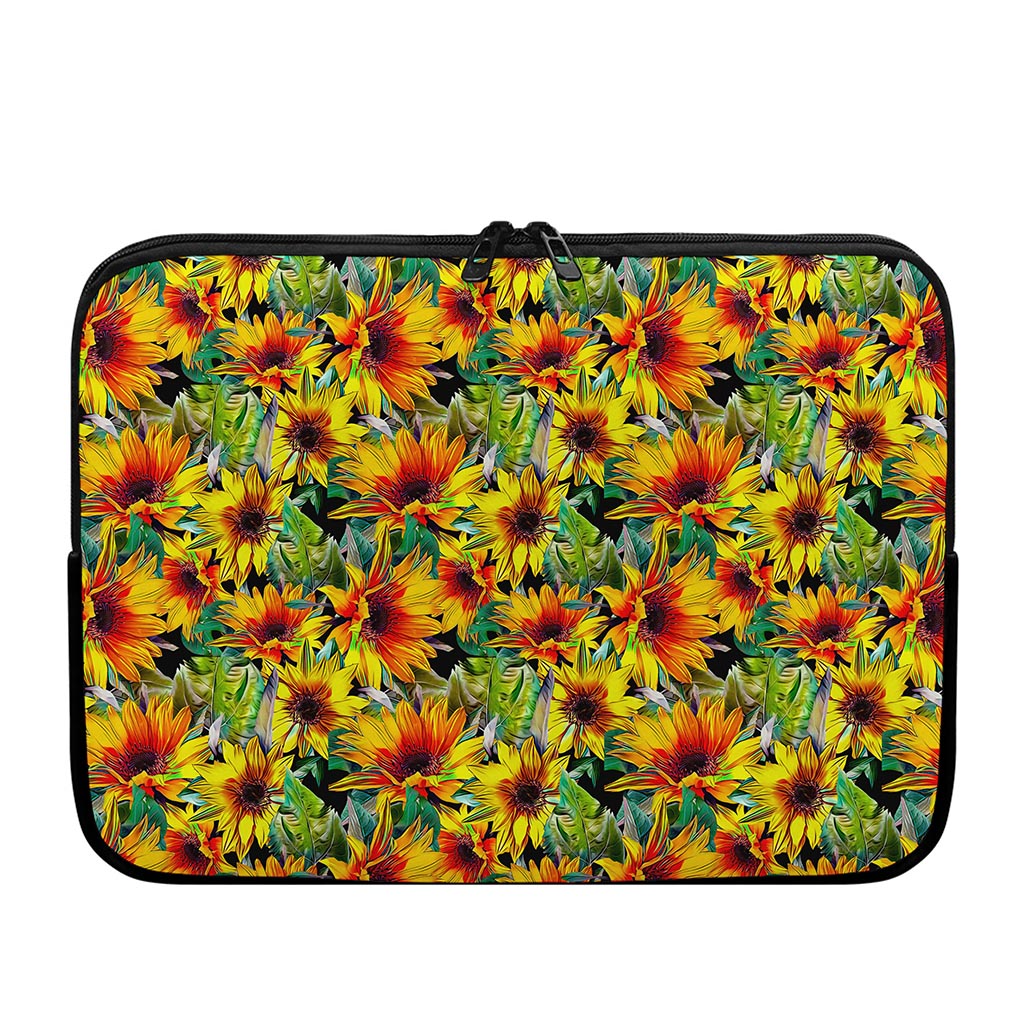 Autumn Sunflower Pattern Print Laptop Sleeve