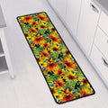 Autumn Sunflower Pattern Print Long Kitchen Mat