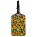 Autumn Sunflower Pattern Print Luggage Tag