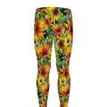Autumn Sunflower Pattern Print Men's Leggings