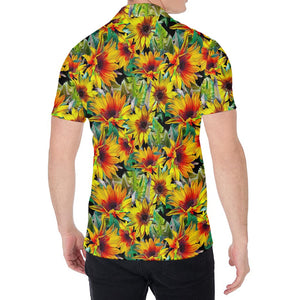 Autumn Sunflower Pattern Print Men's Shirt