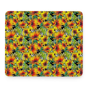 Autumn Sunflower Pattern Print Mouse Pad