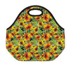 Autumn Sunflower Pattern Print Neoprene Lunch Bag