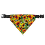 Autumn Sunflower Pattern Print Over The Collar Dog Bandana