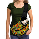 Autumn Sunflower Pattern Print Pet Sling Carrier