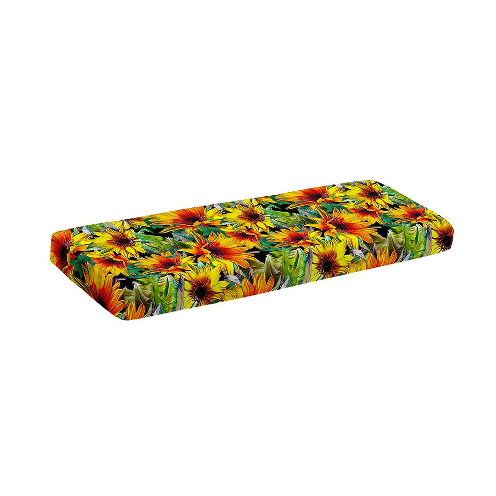Autumn Sunflower Pattern Print Piano Keyboard Cover