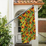 Autumn Sunflower Pattern Print Polyester Flag