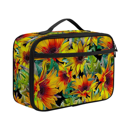 Autumn Sunflower Pattern Print Portable Lunch Bag