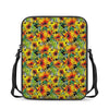 Autumn Sunflower Pattern Print Rectangular Crossbody Bag