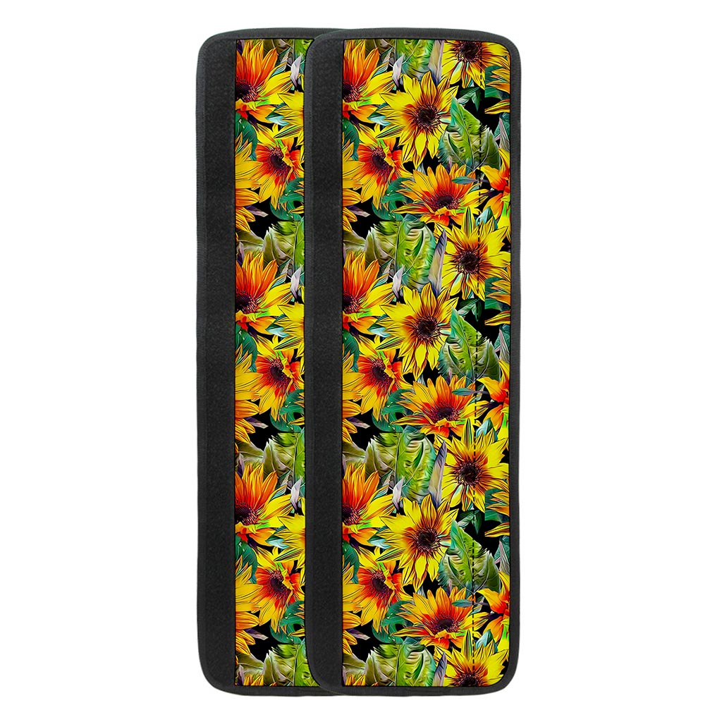 Autumn Sunflower Pattern Print Refrigerator Handle Covers