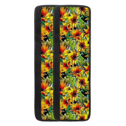 Autumn Sunflower Pattern Print Refrigerator Handle Covers