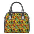 Autumn Sunflower Pattern Print Shoulder Handbag