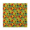 Autumn Sunflower Pattern Print Silk Bandana