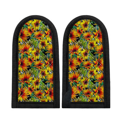 Autumn Sunflower Pattern Print Skillet Handle Cover