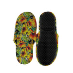 Autumn Sunflower Pattern Print Slippers