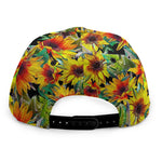 Autumn Sunflower Pattern Print Snapback Cap