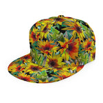 Autumn Sunflower Pattern Print Snapback Cap