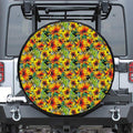 Autumn Sunflower Pattern Print Tire Cover
