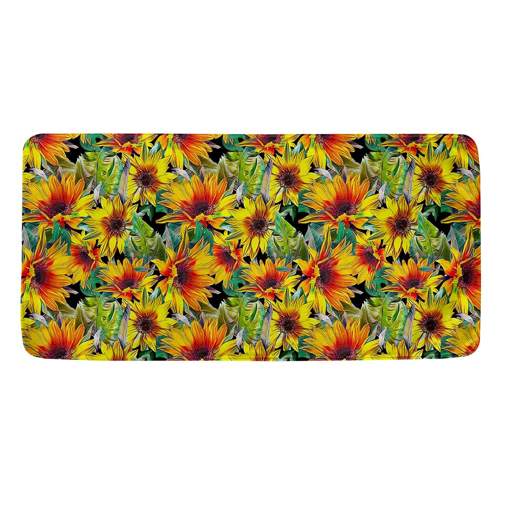 Autumn Sunflower Pattern Print Towel