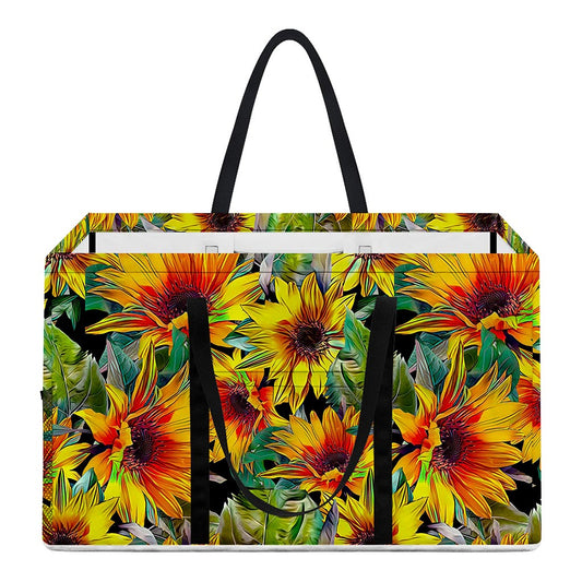 Autumn Sunflower Pattern Print Utility Tote Bag