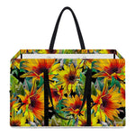 Autumn Sunflower Pattern Print Utility Tote Bag
