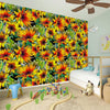 Autumn Sunflower Pattern Print Wall Sticker