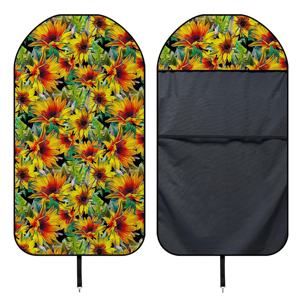 Autumn Sunflower Pattern Print Waterproof Car Seat Cover