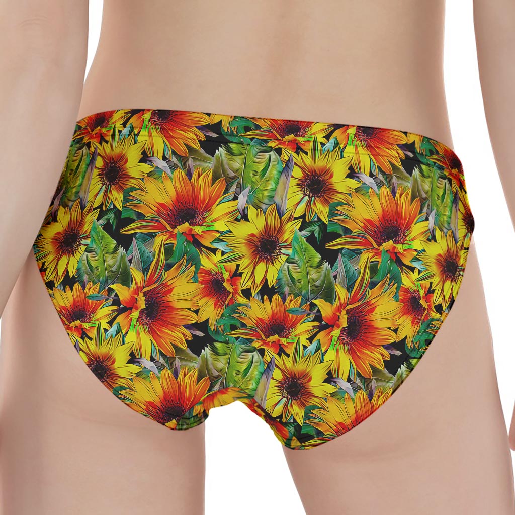 Autumn Sunflower Pattern Print Women's Panties