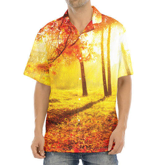Autumn Trees Print Aloha Shirt