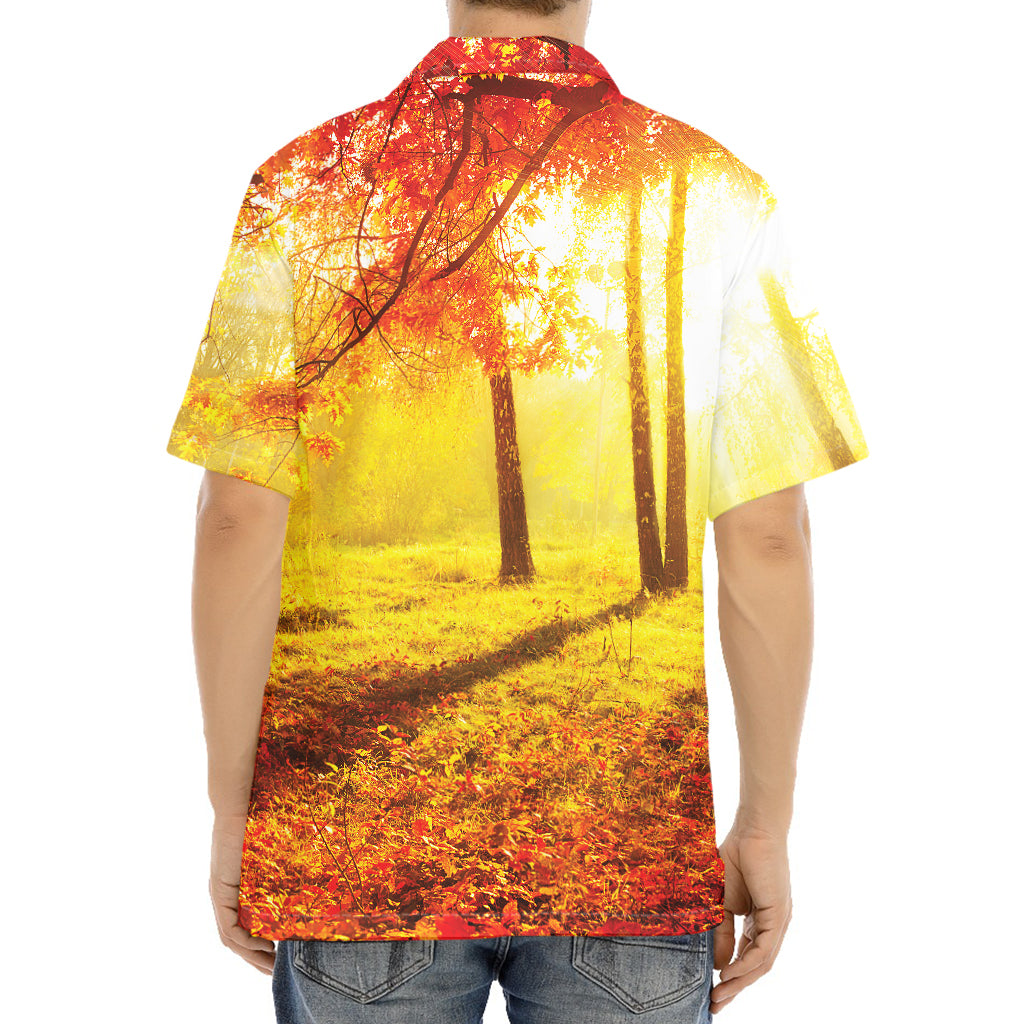 Autumn Trees Print Aloha Shirt
