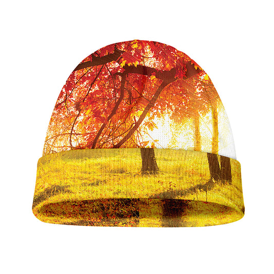 Autumn Trees Print Beanie