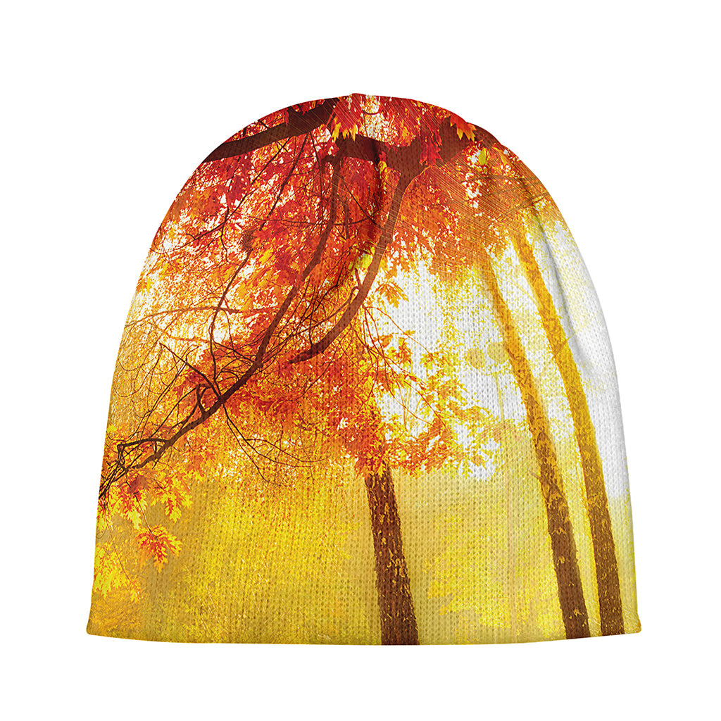 Autumn Trees Print Beanie