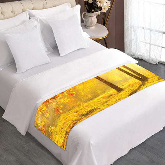 Autumn Trees Print Bed Runner