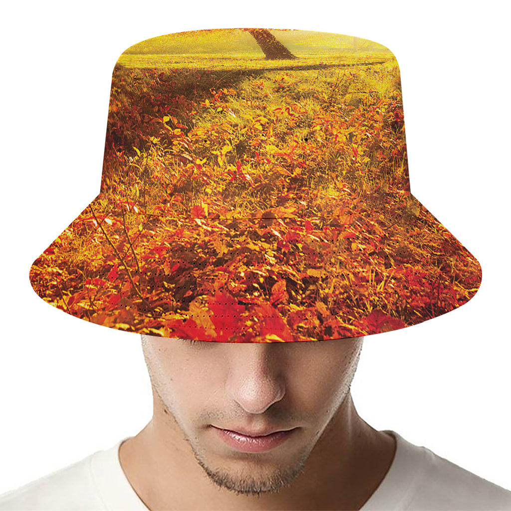 Autumn Trees Print Bucket Hat