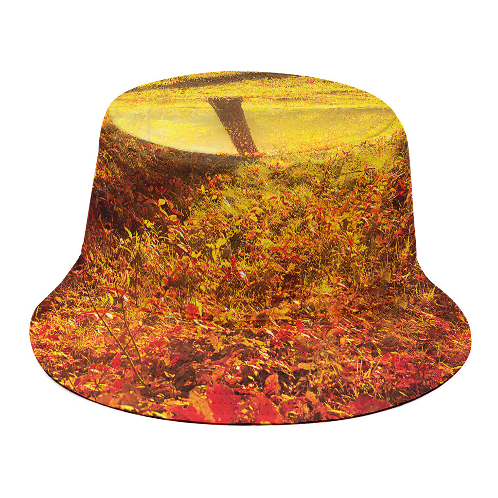 Autumn Trees Print Bucket Hat