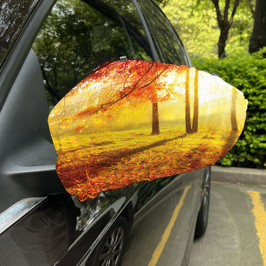Autumn Trees Print Car Side Mirror Covers