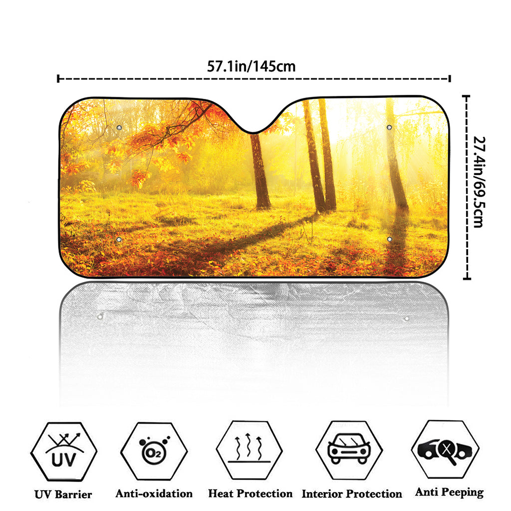 Autumn Trees Print Car Windshield Sun Shade