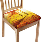 Autumn Trees Print Chair Cushion Cover