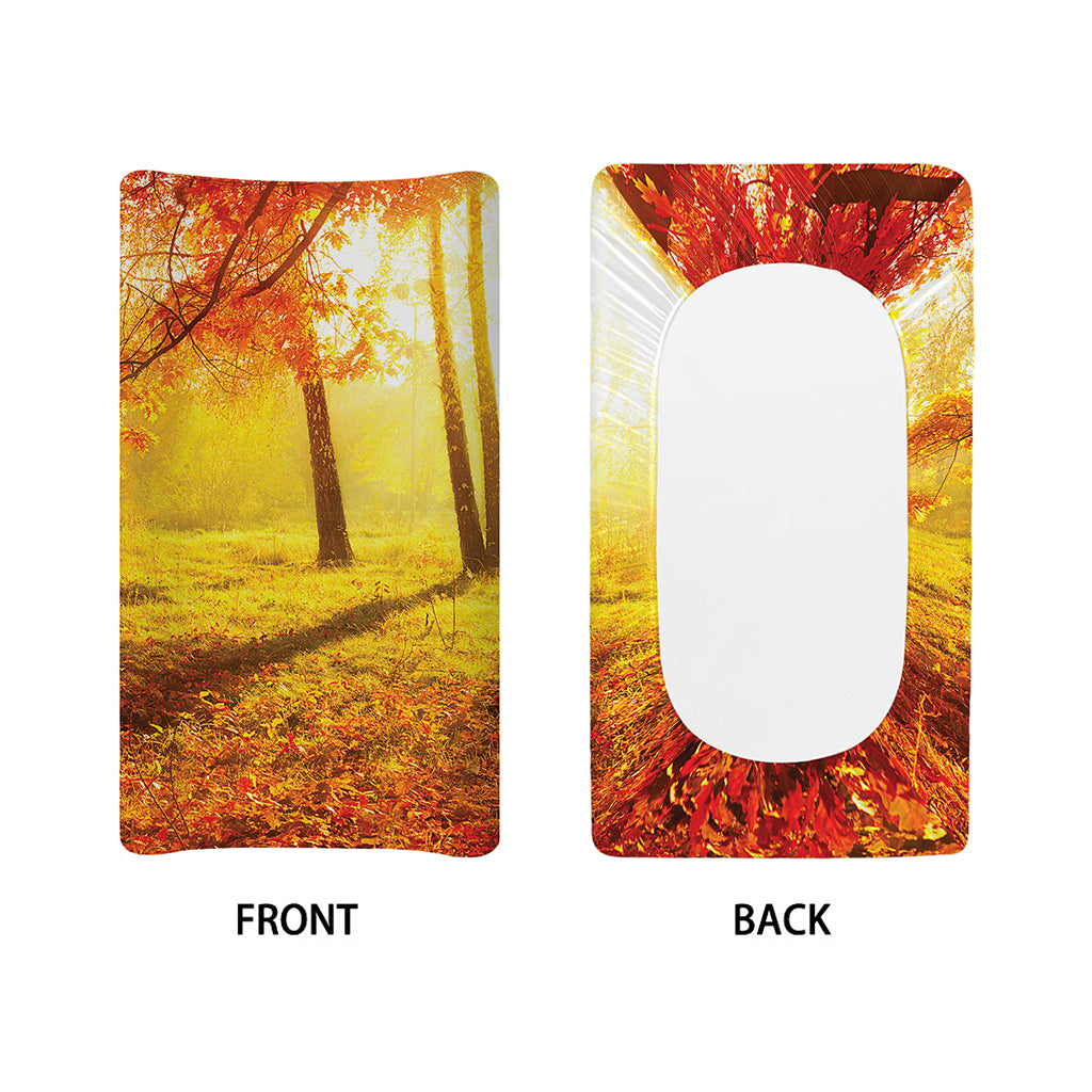 Autumn Trees Print Changing Pad Cover