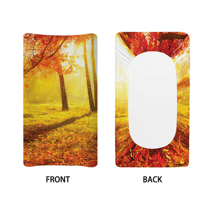 Autumn Trees Print Changing Pad Cover