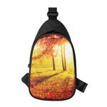 Autumn Trees Print Chest Bag