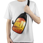 Autumn Trees Print Chest Bag
