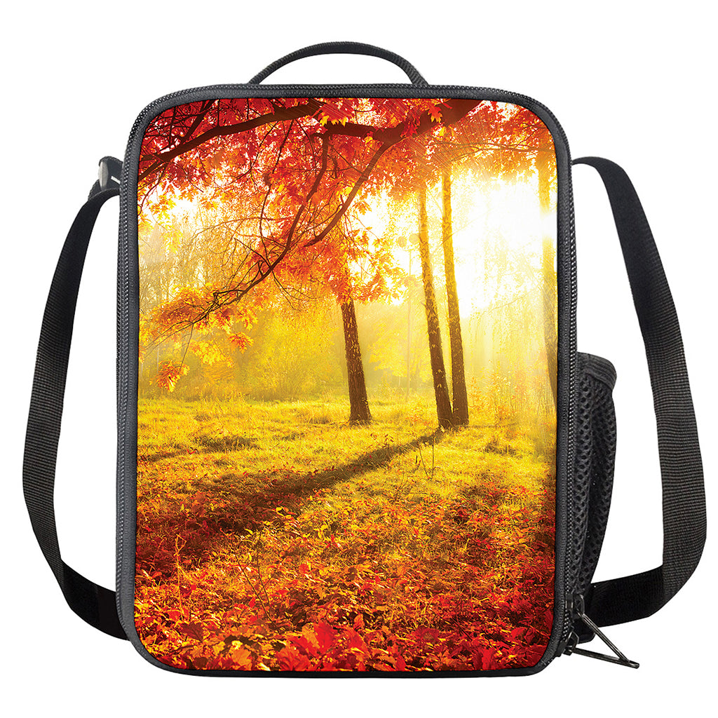 Autumn Trees Print Crossbody Lunch Bag